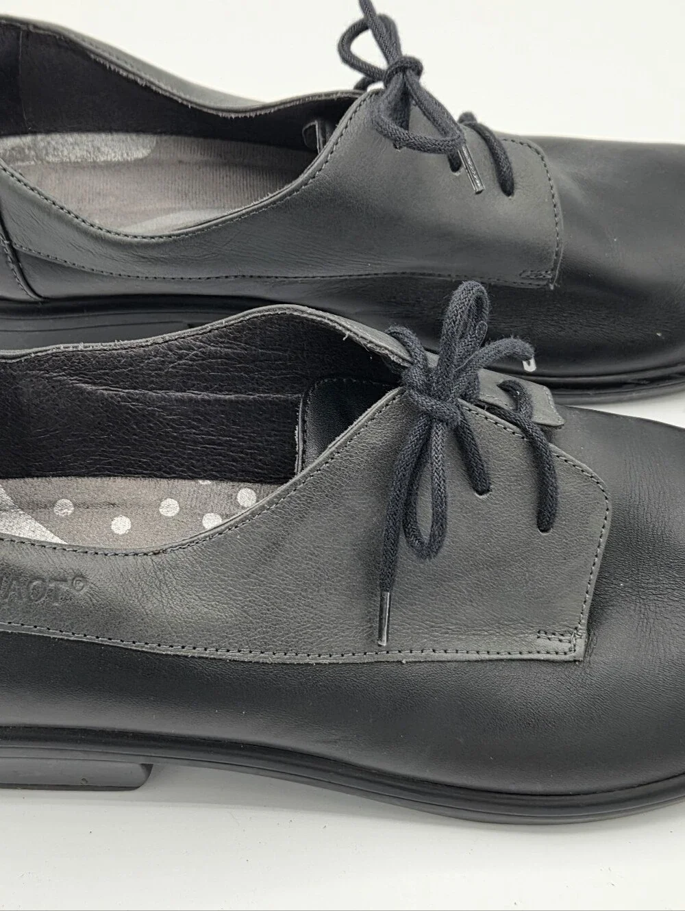 Naot Two-Tone Black and Gray Lace-Up Oxfords